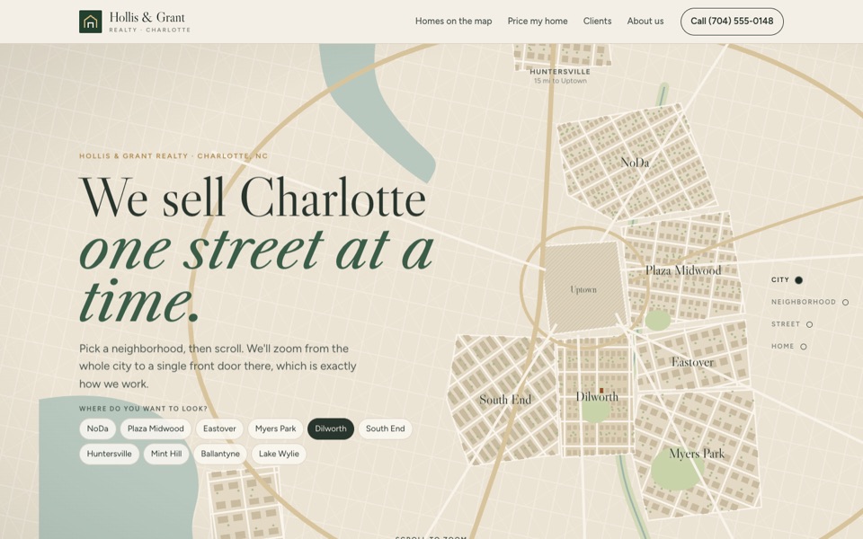 Hollis and Grant Realty concept
